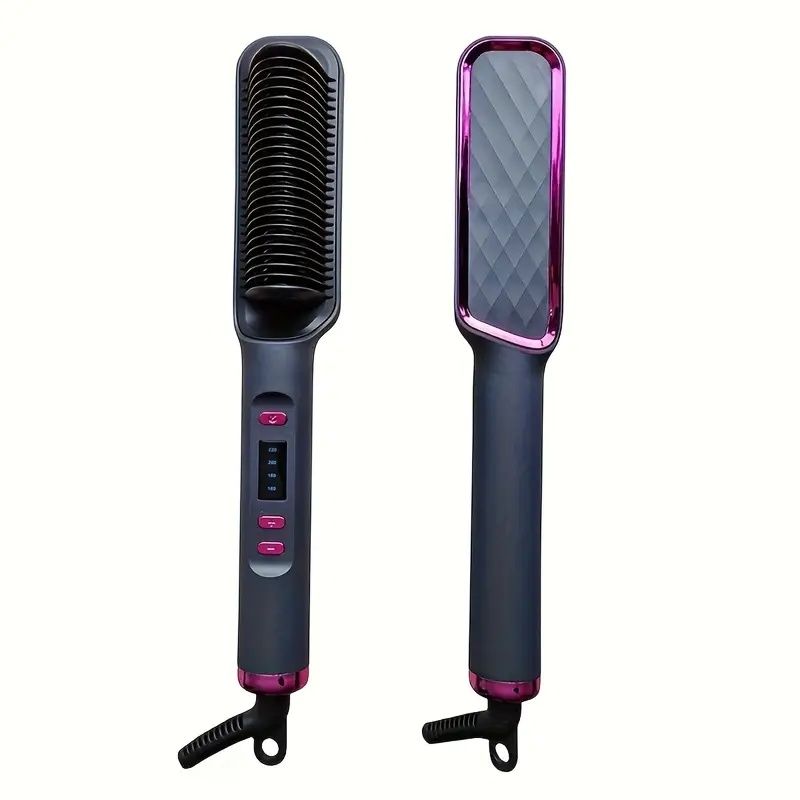 Professional Ionic Hair Straightening Brush with Fast Heating Ceramic Technology