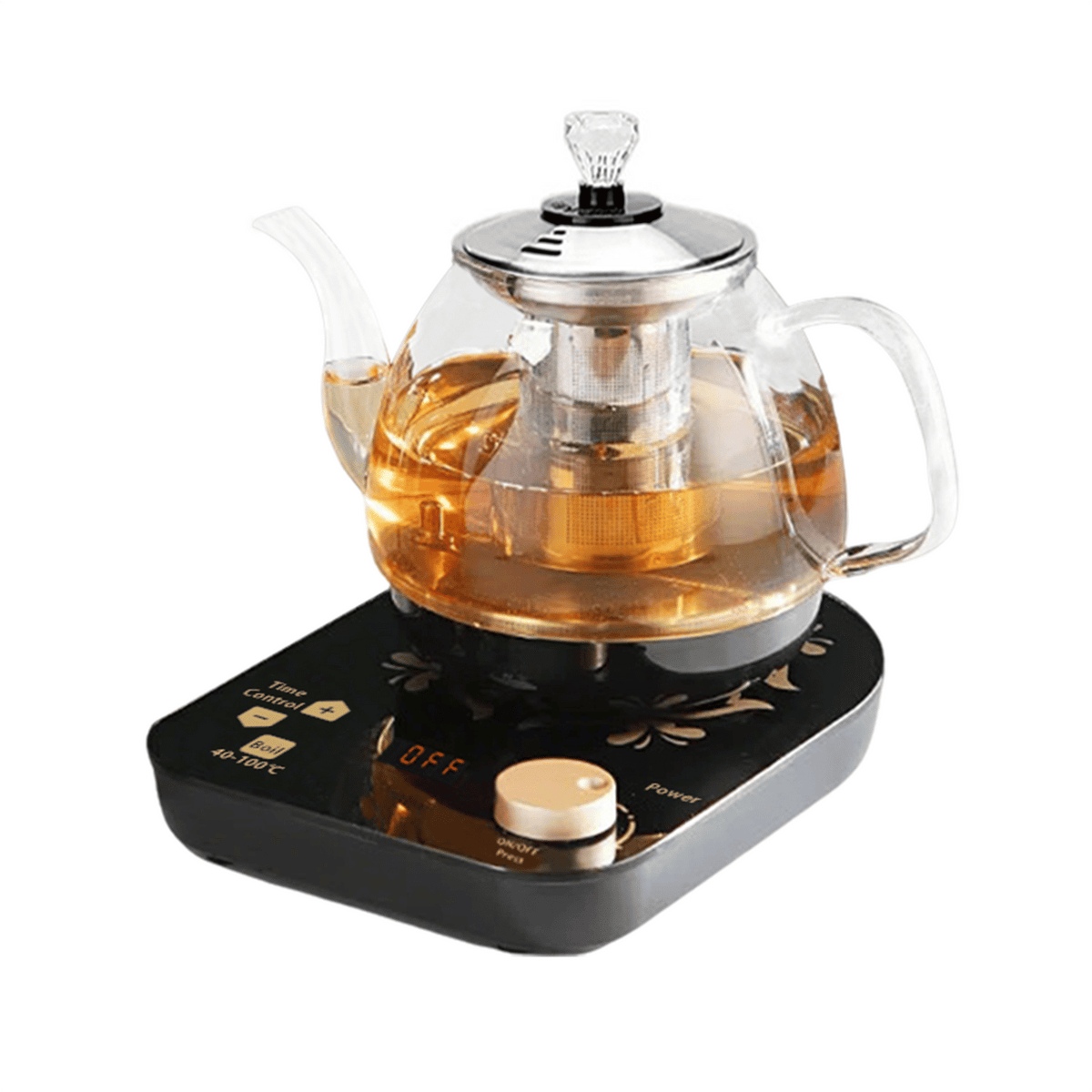 Compact Electric Teapot for Brewing and Keep-Warm Service