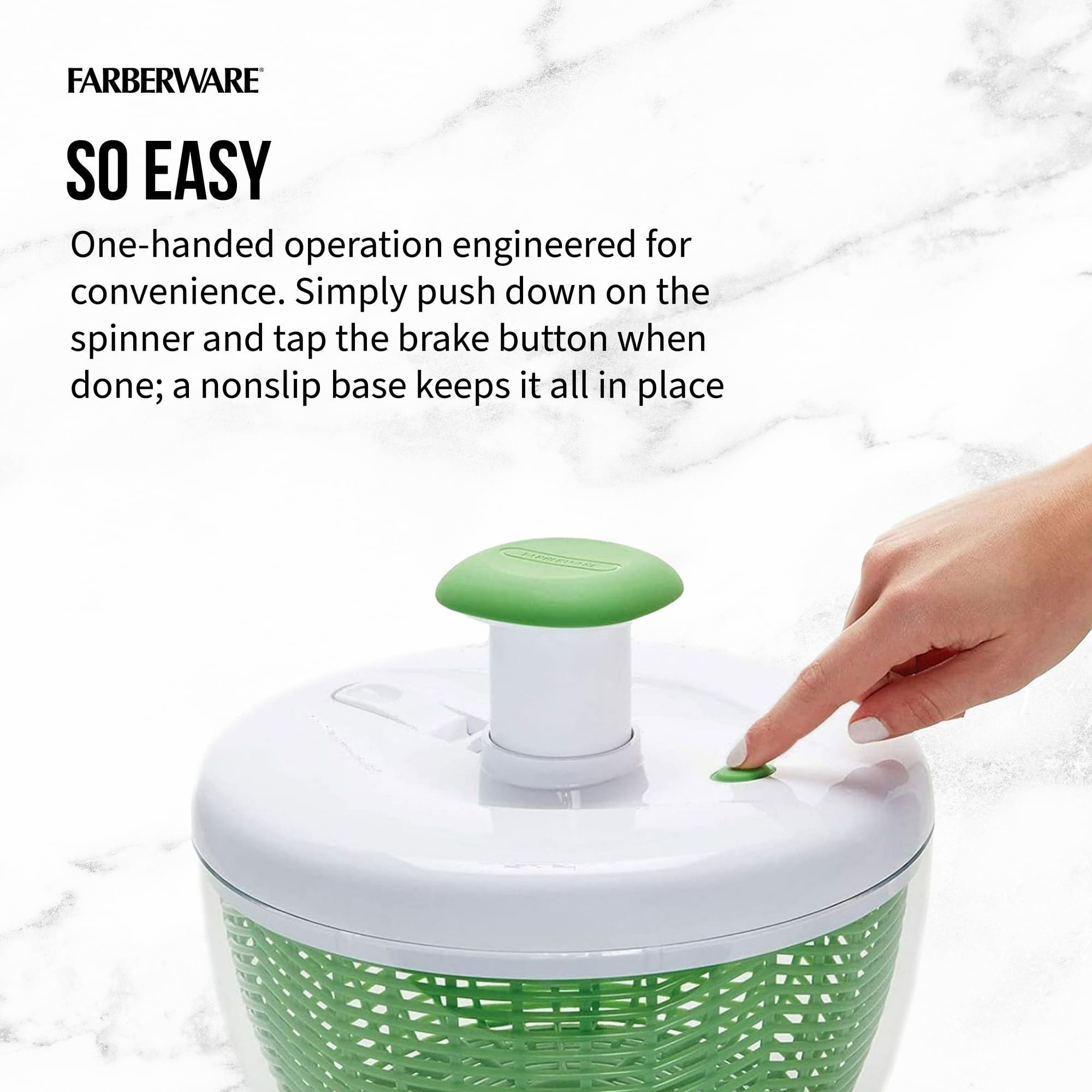 Professional Small Salad Spinner – Hand Pump, 3.16 Qt