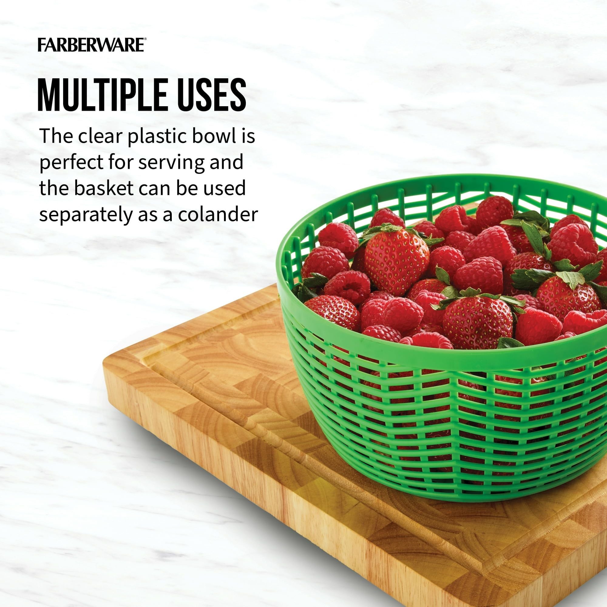 Professional Small Salad Spinner – Hand Pump, 3.16 Qt