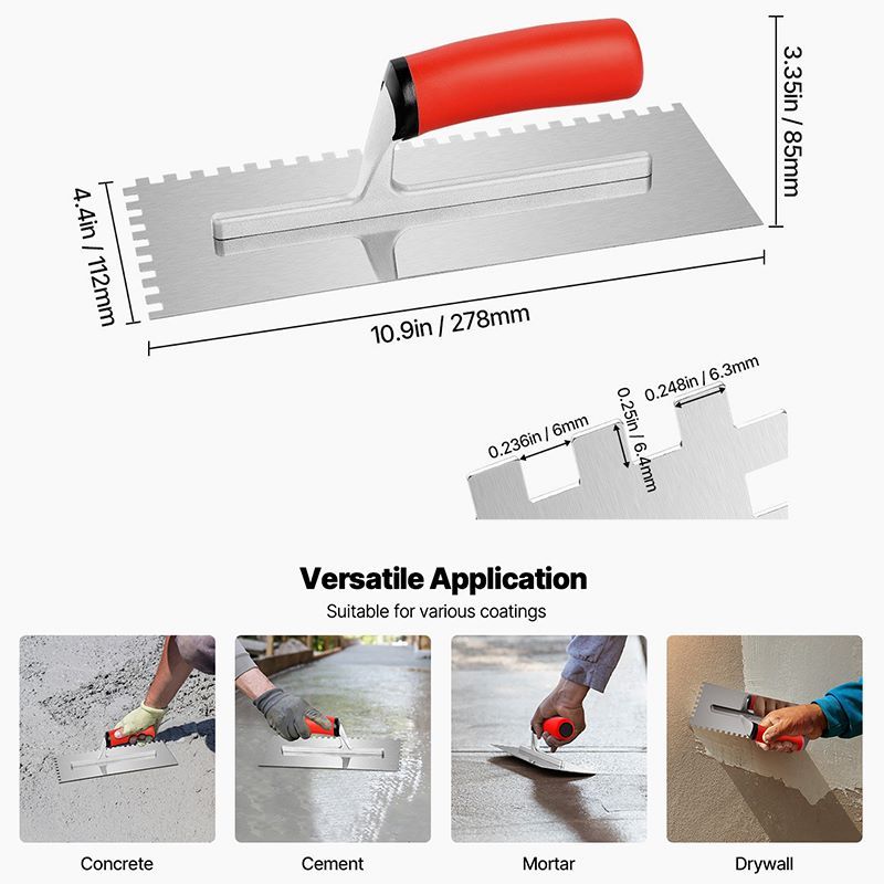 Professional Tile Trowel for Smooth Surfaces – Ergonomic & Rust-Resistant