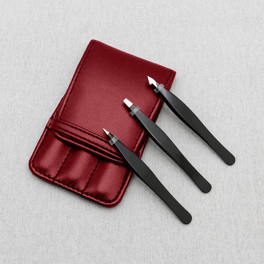 Precision Grooming Tweezers with Travel Pouch