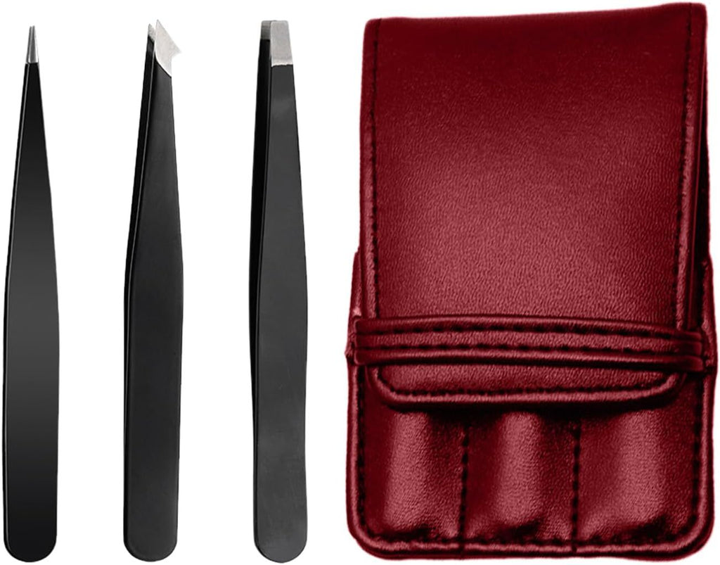 Precision Grooming Tweezers with Travel Pouch