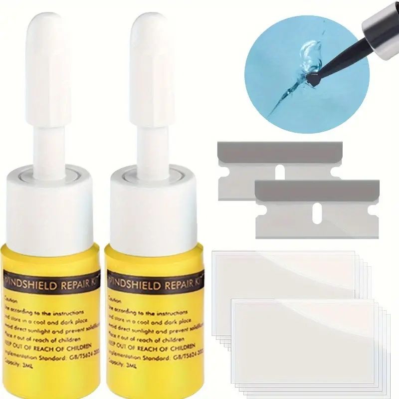 Professional Windshield Crack Repair Kit with NanoFluid Filler
