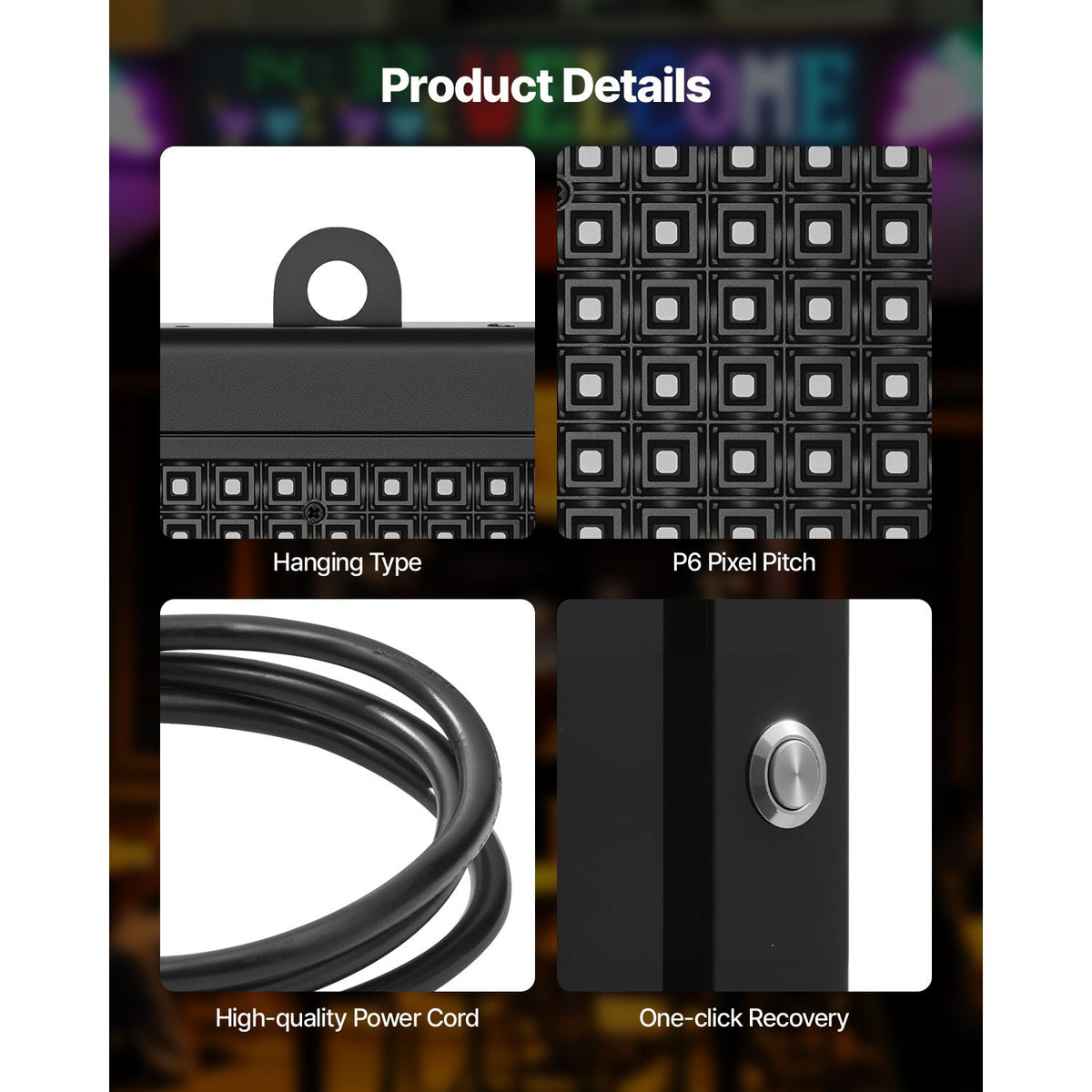 Programmable Full-Color LED Sign for Custom Messages