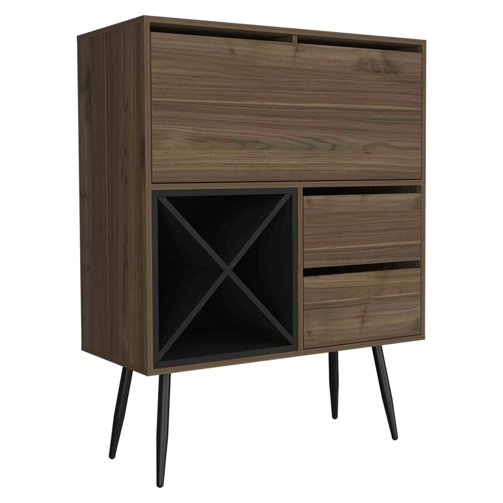 Prunus Bar Cabinet with Bottle Racks and Drawers
