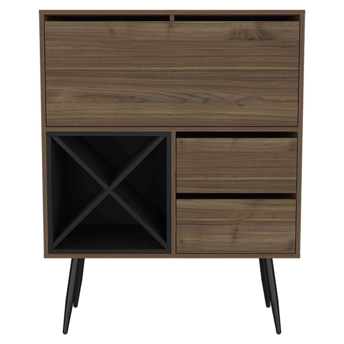 Prunus Bar Cabinet with Bottle Racks and Drawers