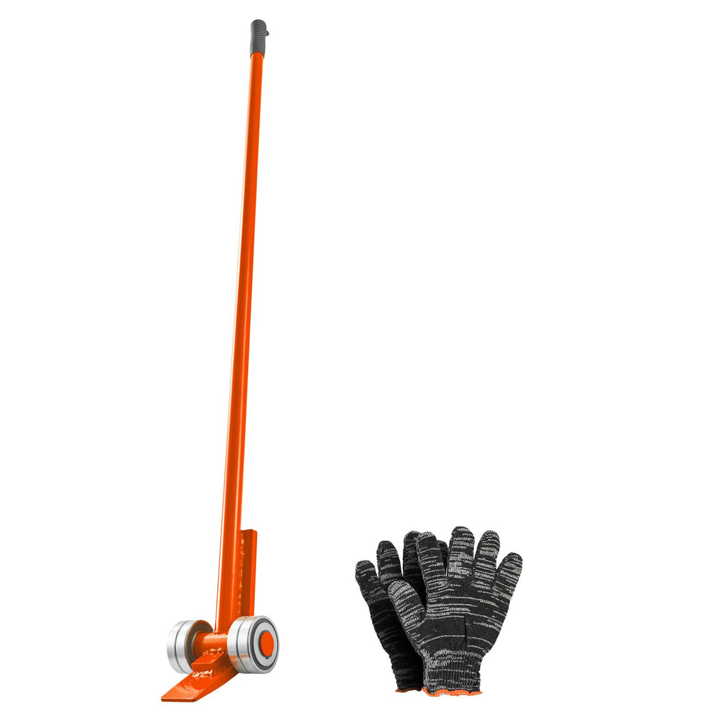 Two-Piece Rolling Pry Lever Bar Set for Bulky Loads
