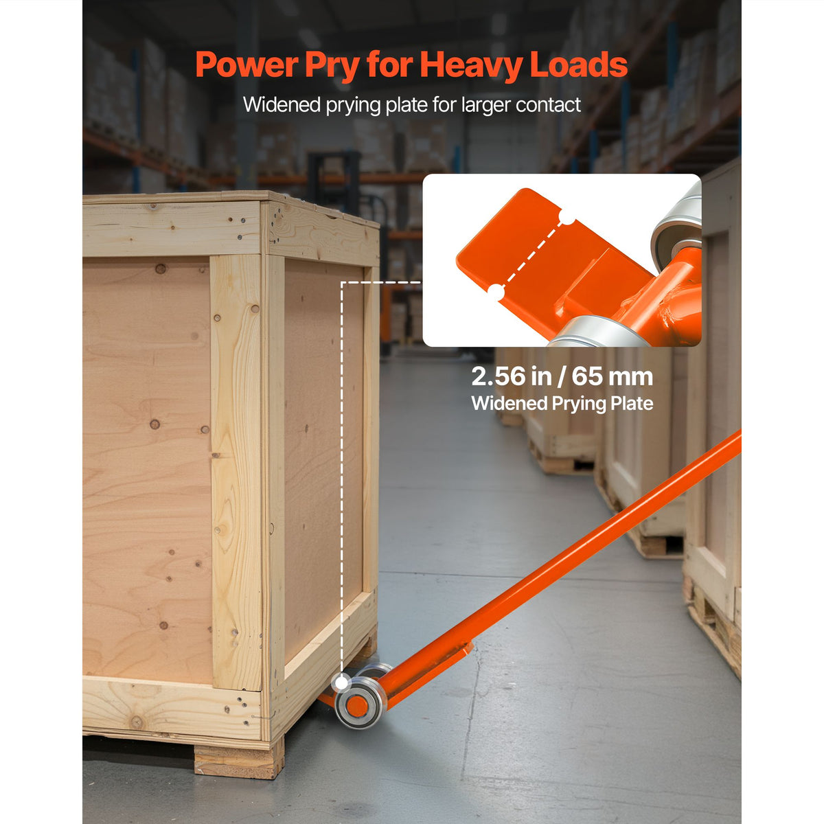 Two-Piece Rolling Pry Lever Bar Set for Bulky Loads
