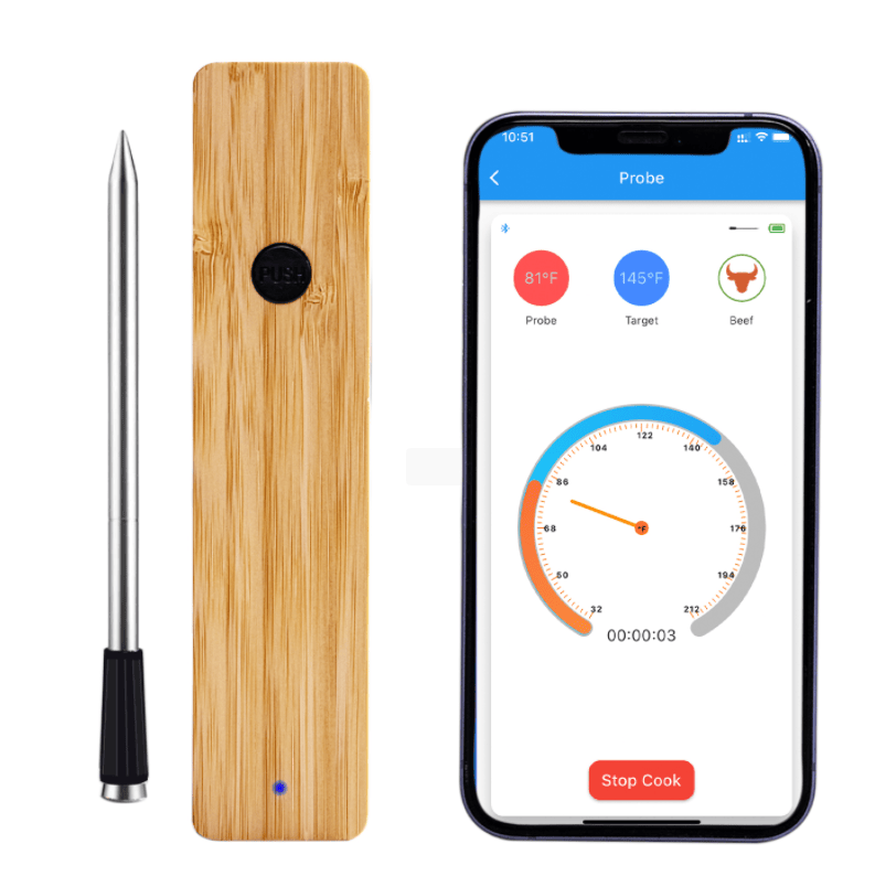 PSJX168A barbecue meat thermometer SUS304 food grade Bluetooth 5.2 transmission distance batte
