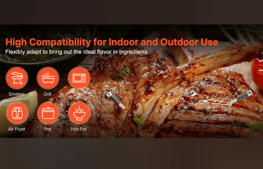 PSJX168A barbecue meat thermometer SUS304 food grade Bluetooth 5.2 transmission distance batte