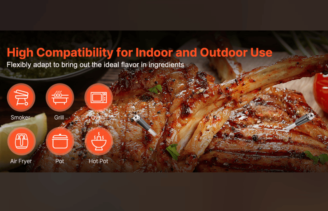 PSJX168A barbecue meat thermometer SUS304 food grade Bluetooth 5.2 transmission distance batte