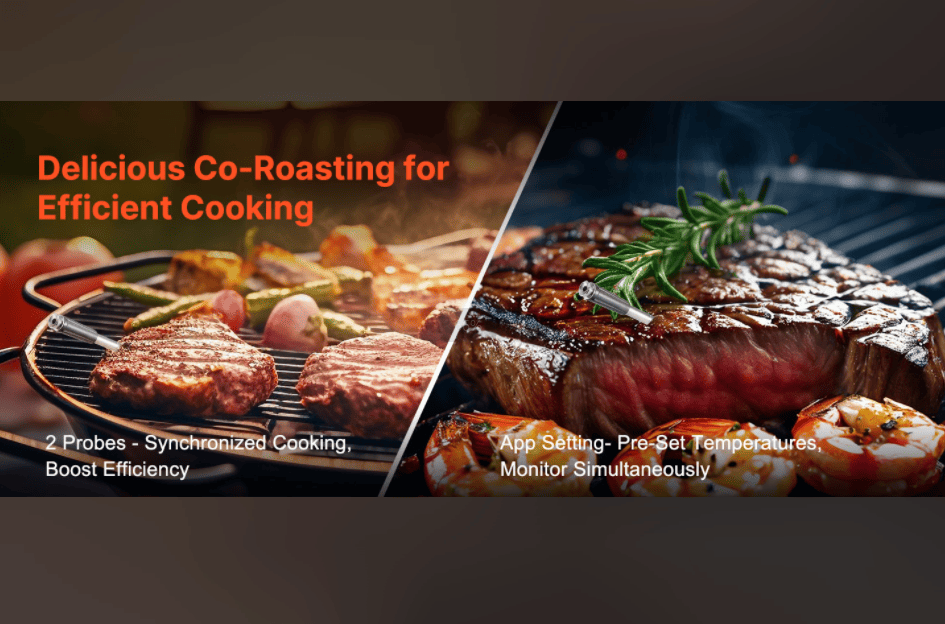 PSJX168A barbecue meat thermometer SUS304 food grade Bluetooth 5.2 transmission distance batte