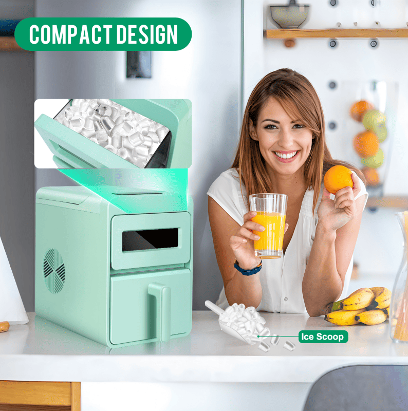 Countertop Automatic Ice Maker With Bullet Ice and Self-Cleaning Cycle