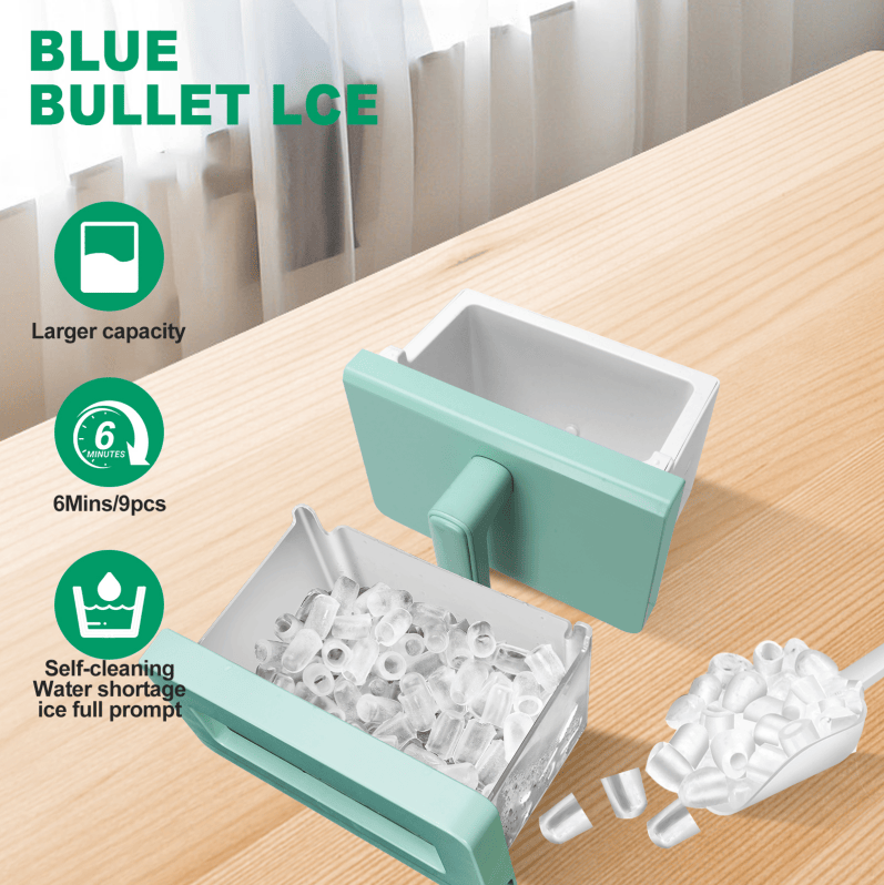 Countertop Automatic Ice Maker With Bullet Ice and Self-Cleaning Cycle