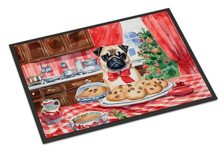 Pug Christmas Cookies Indoor-Outdoor Doormat