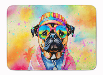 Pug Hippie Dawg Cushioned Kitchen and Bath Mat