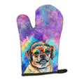 Pug Hippie Dawg Right-Hand Oven Mitt