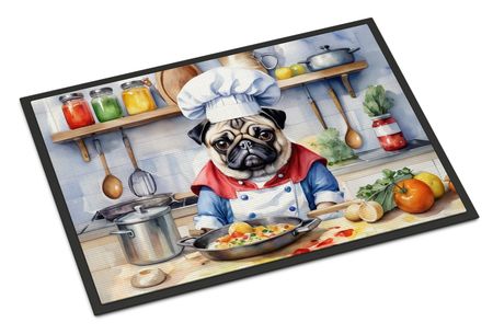 Pug The Chef Indoor and Outdoor Doormat