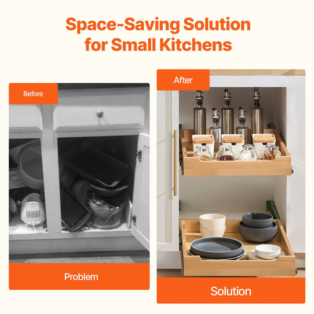 Soft-Close Pull-Out Base Cabinet Organizer