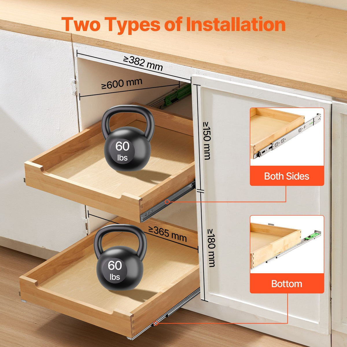 Soft-Close Pull-Out Base Cabinet Organizer