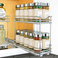 Two-Tier Pull-Out Spice Rack for Kitchen Cabinets
