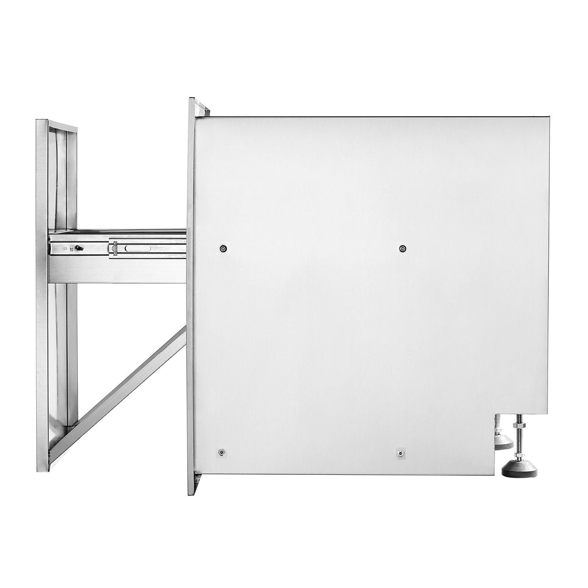 Enclosed Pull-Out Trash Drawer for Outdoor Kitchens
