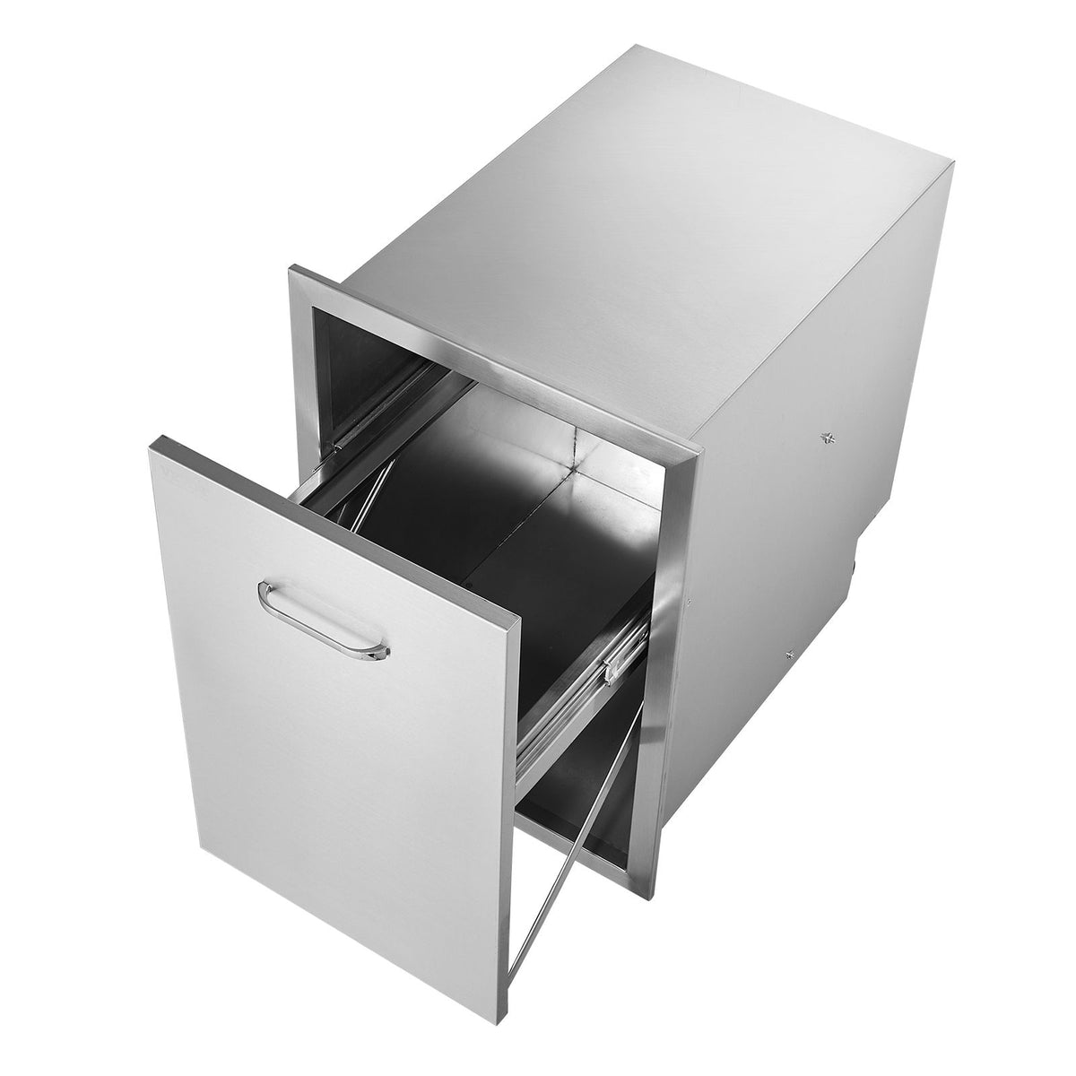 Enclosed Pull-Out Trash Drawer for Outdoor Kitchens