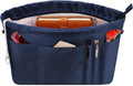 Purse Insert Organizer with Zipper Liner and Pockets