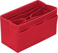 Purse Organizer Insert - Felt Bag Organizer for Tote Purse Bag with 14 Pockets - Red Large