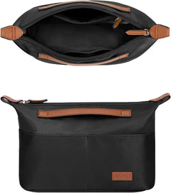 Extra Large Purse Organizer Insert with Zipper and Multiple Pockets
