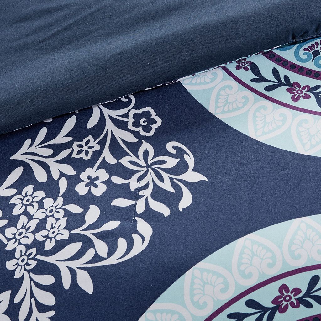 Queen Boho Medallion Comforter and Sheet Set