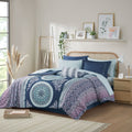 Queen Boho Medallion Comforter and Sheet Set