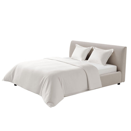 Queen Duvet Cover Set, 100% Cotton, 3 Pieces Bedding Set Queen Size with 1 Duvet Cover an