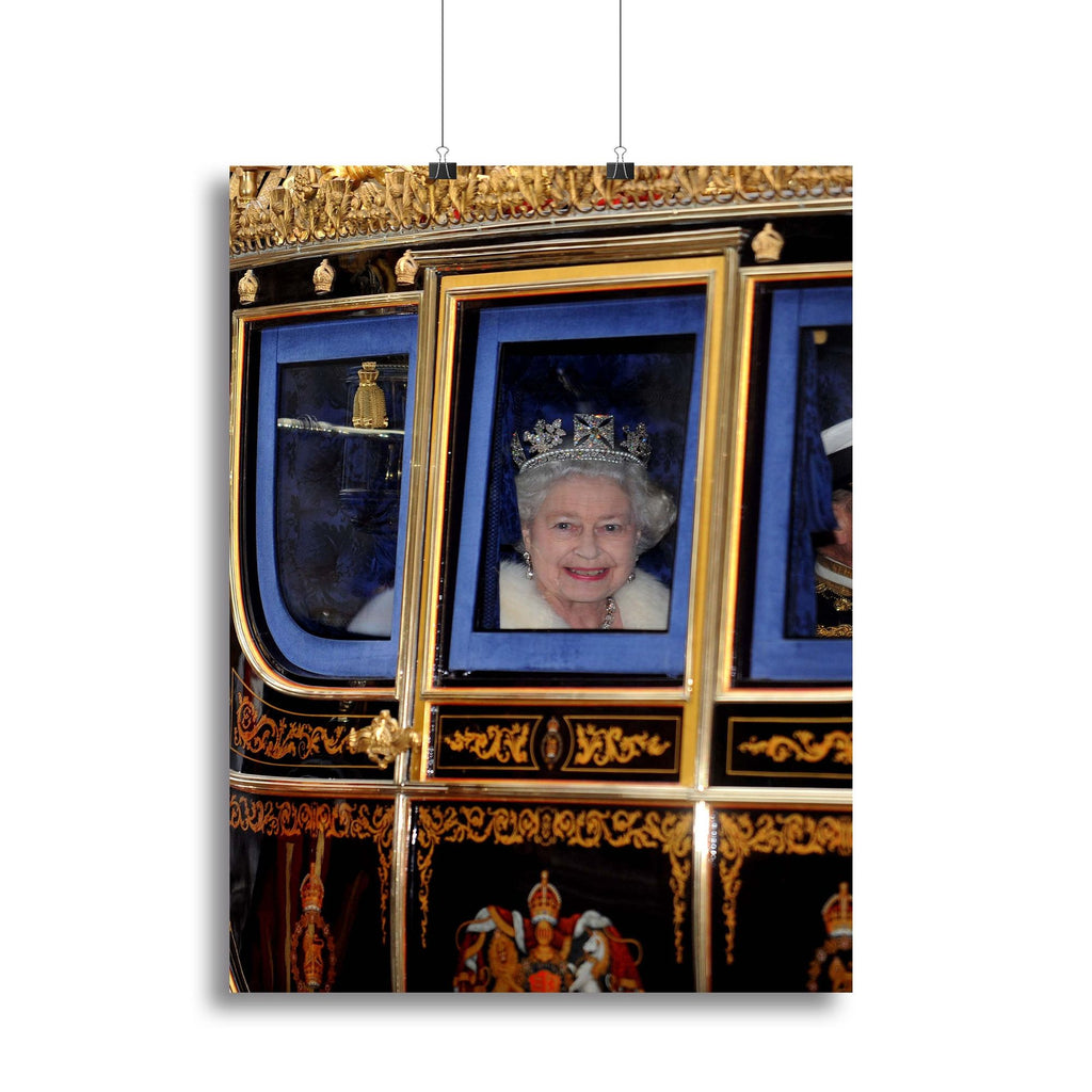 Queen Elizabeth II State Opening of Parliament Wall Art - XX-Large (32" x 24") / Standard Framed Canvas Print