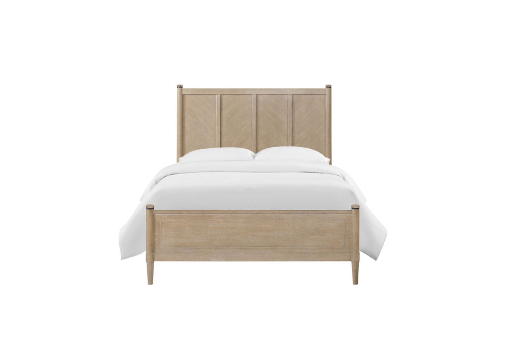 Queen Lo-Post Bed in Sand Finish – Transitional Casual Styling