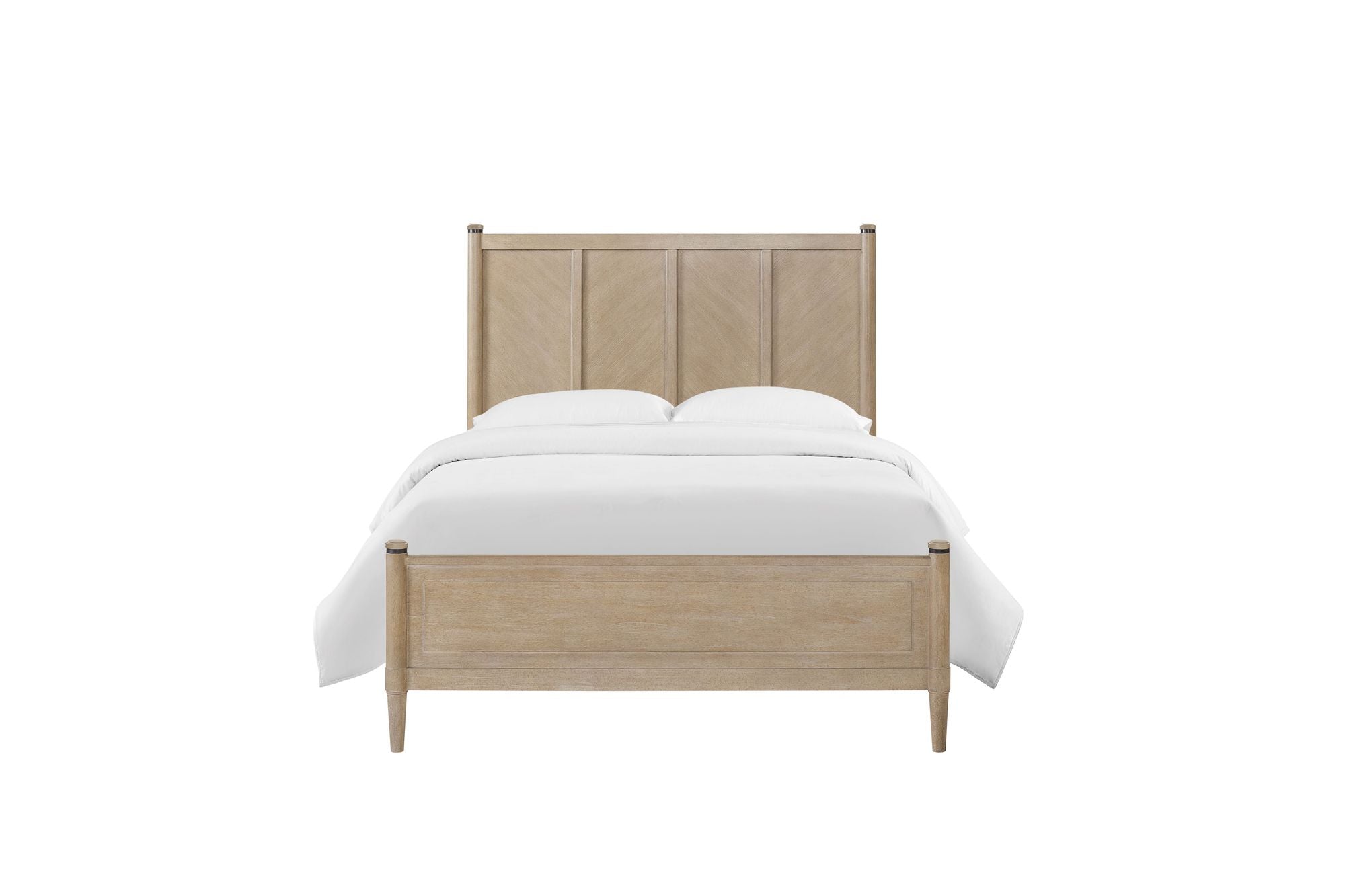 Queen Lo-Post Bed in Sand Finish – Transitional Casual Styling