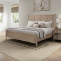 Queen Lo-Post Bed in Sand Finish – Transitional Casual Styling
