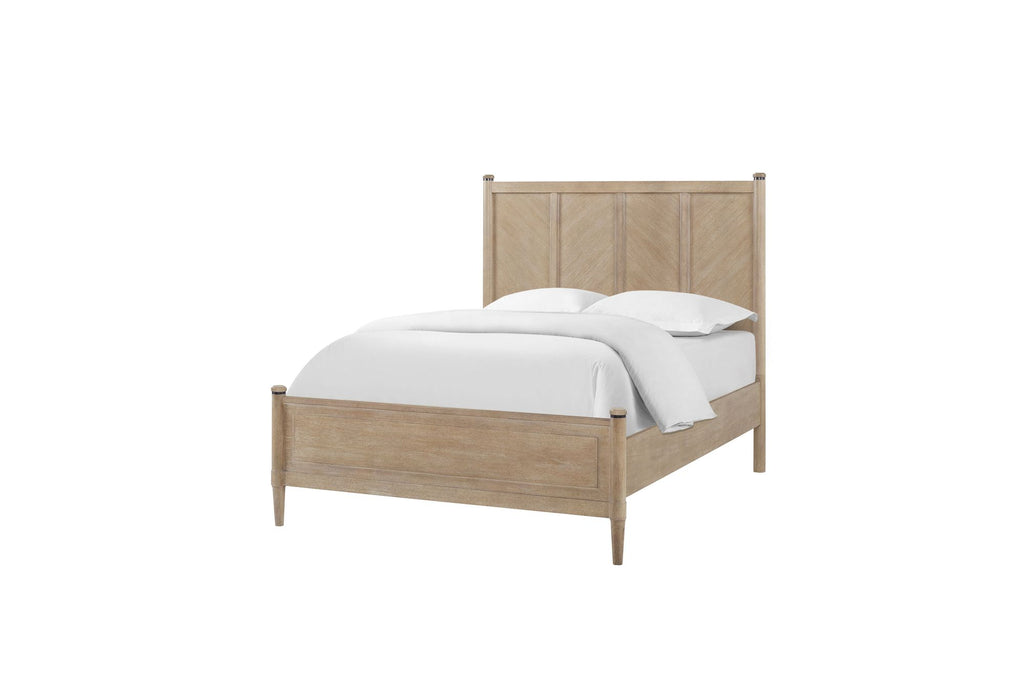Queen Lo-Post Bed in Sand Finish – Transitional Casual Styling