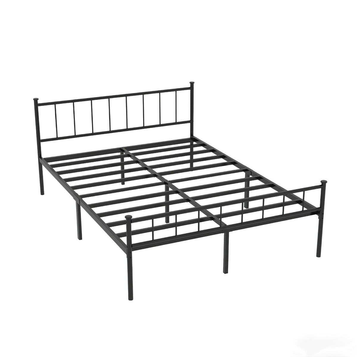 Classic Bed Frame with Headboard and Under-Bed Storage