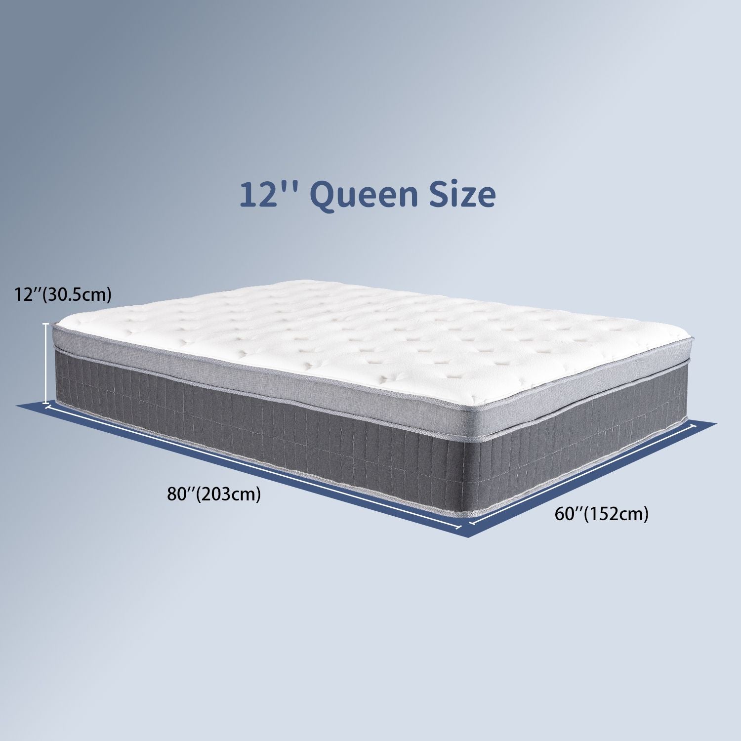 Medium Firm Hybrid Mattress with Pocketed Coils and Memory Foam for Pressure Relief