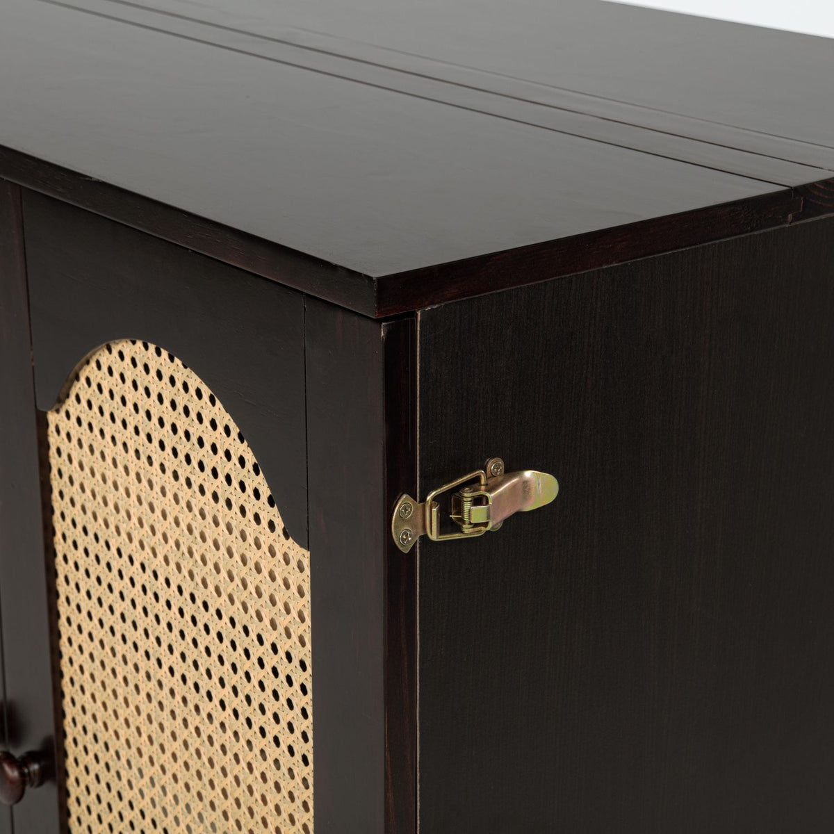 Espresso Queen Murphy Cabinet Bed with Charging Station