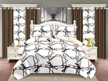 Thick Touch Luxury 9-Piece Bedding Set with Curtains