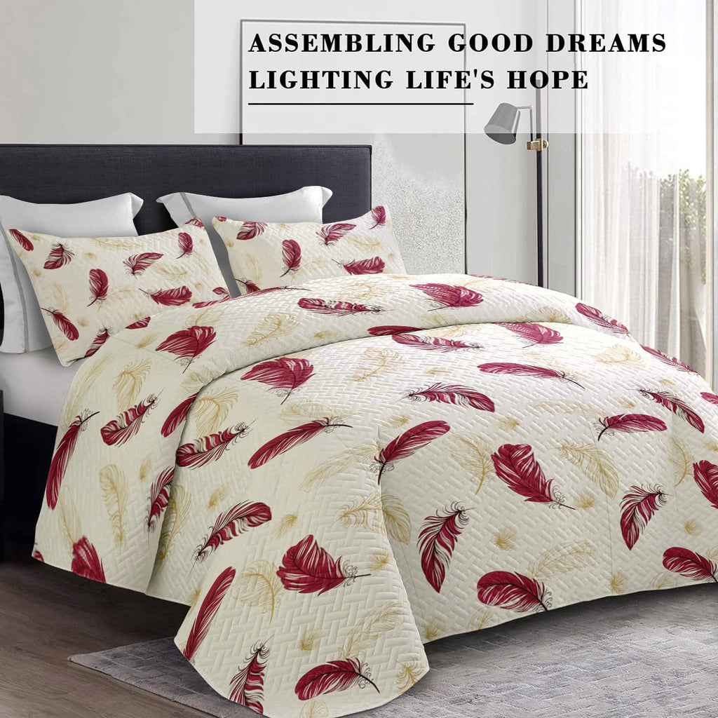 9-Piece Luxury Bedspread and Curtain Set with Bamboo Microfiber