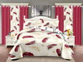 9-Piece Luxury Bedspread and Curtain Set with Bamboo Microfiber