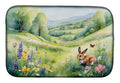 Rabbit Springtime Meadow Dish-Drying Mat