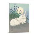 Rabbits and the Moon Canvas Wall Art