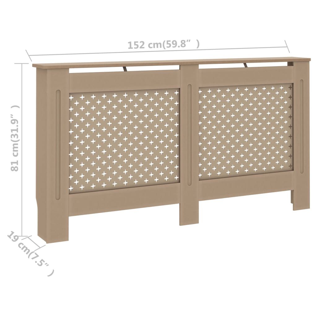 Modern Slatted Radiator Cover with Display Shelf