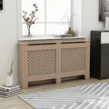 Modern Slatted Radiator Cover with Display Shelf