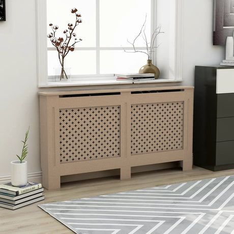 Modern Slatted Radiator Cover with Display Shelf